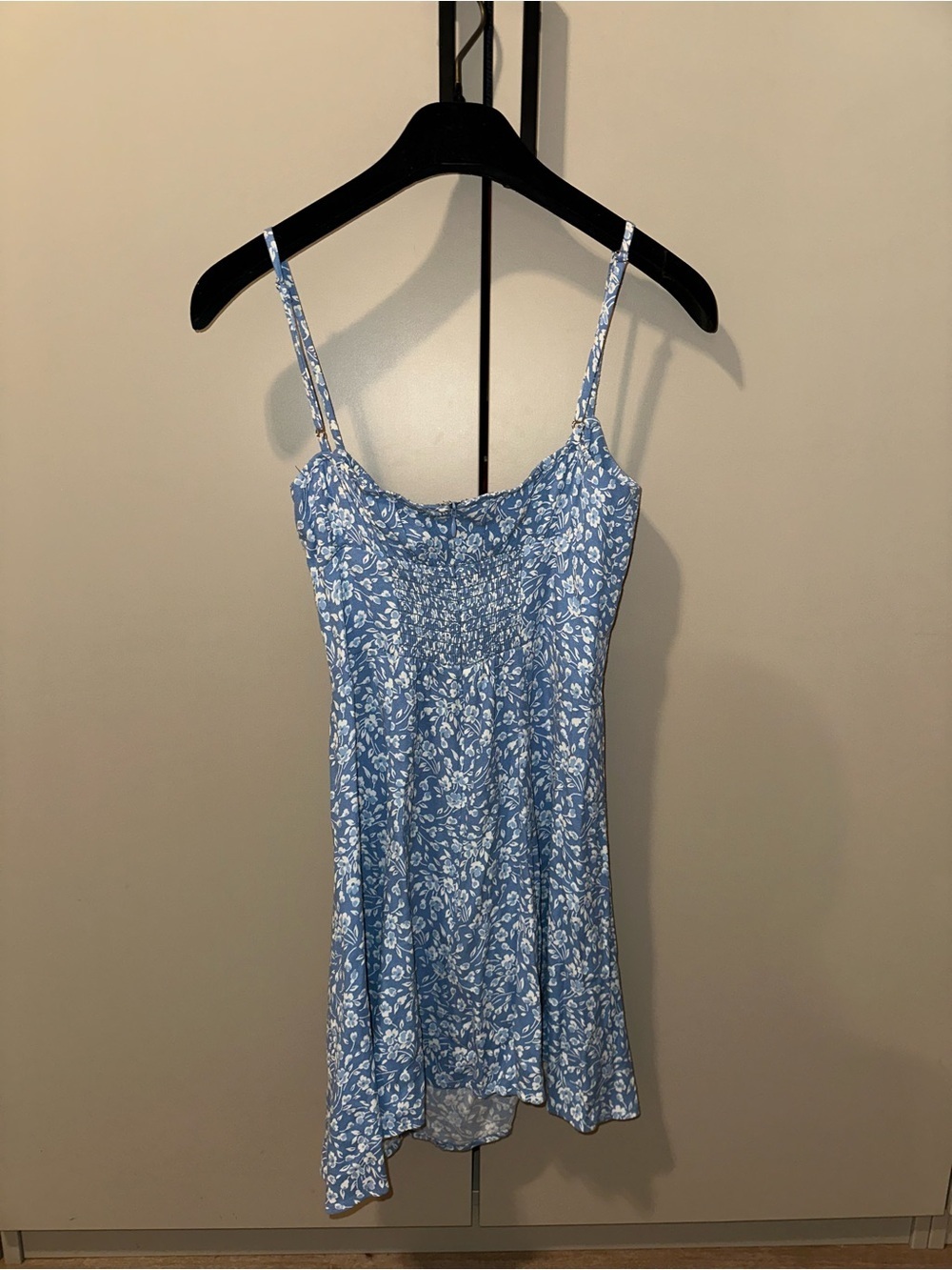 Reformation Felix Blue Floral Print Tie-Front Mini Sundress Size 0 - Picture 7 of 8